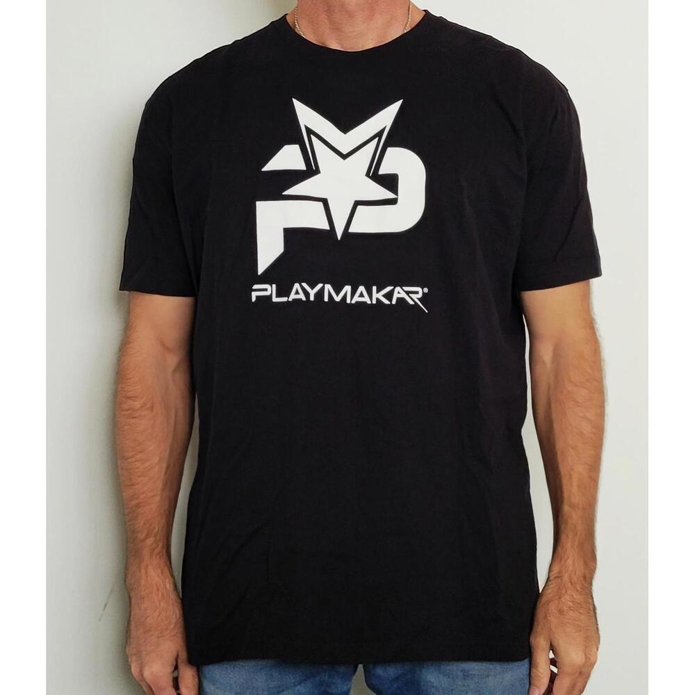 PLAYMAKAR Logo Men's Large Black T-Shirt Custom Ink